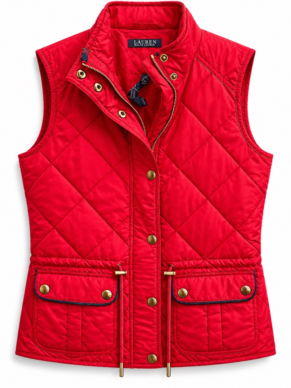 Lauren Ralph Lauren Red Quilted Vest Women’s Size S